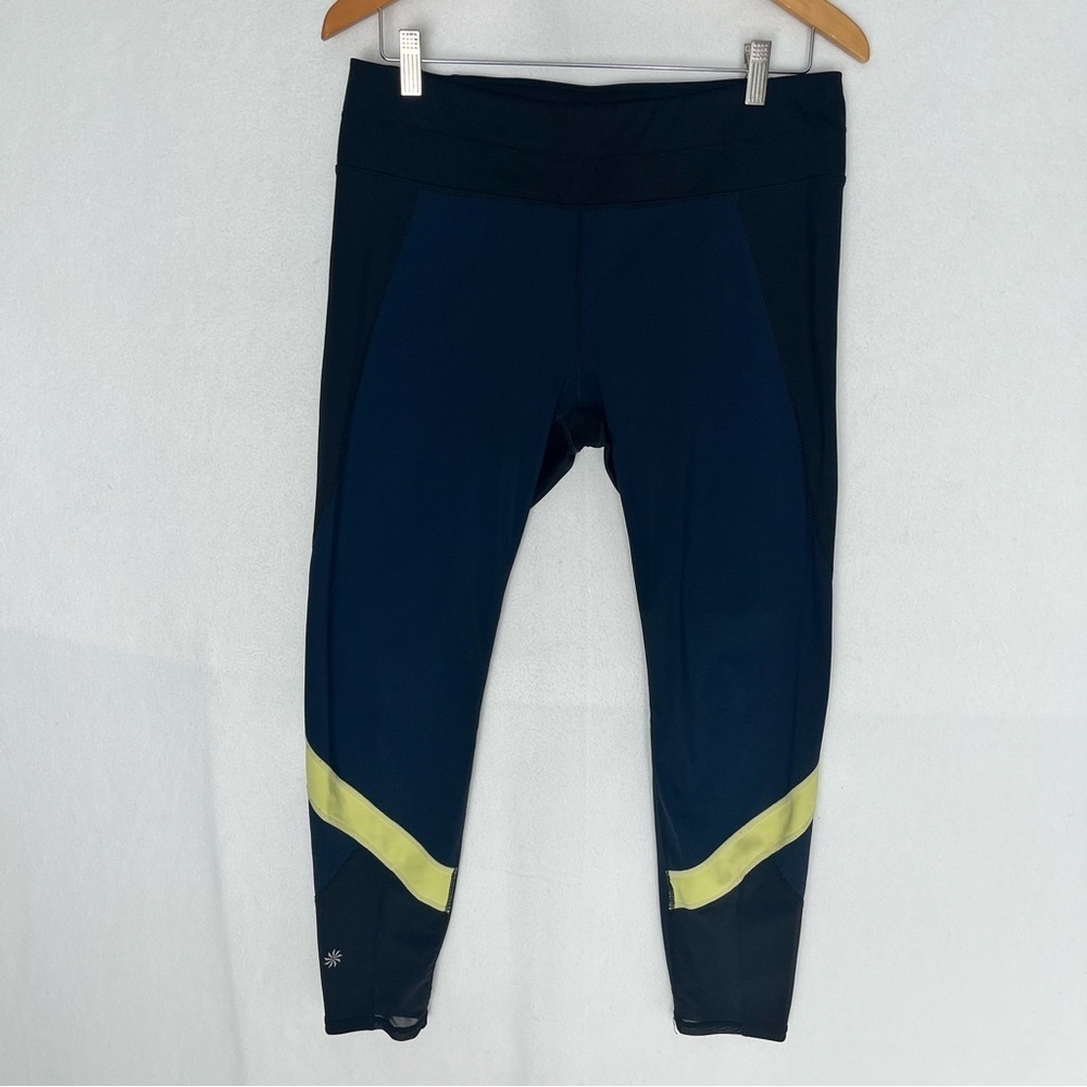 Athleta Women's Leggings Spliced Sonar Colorblock Athleisure Activewear Tights L